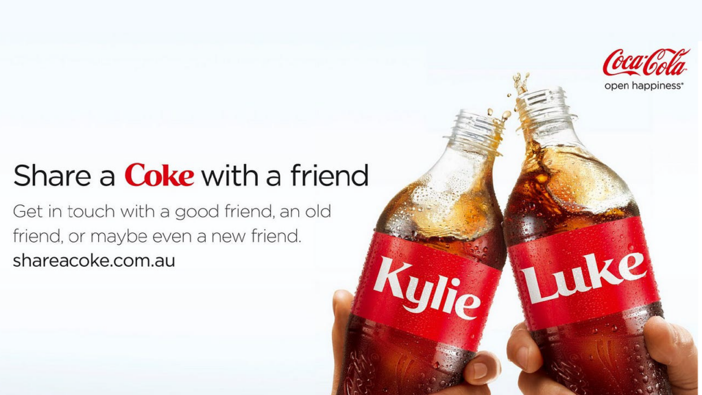 Share a Coke Campaign ad