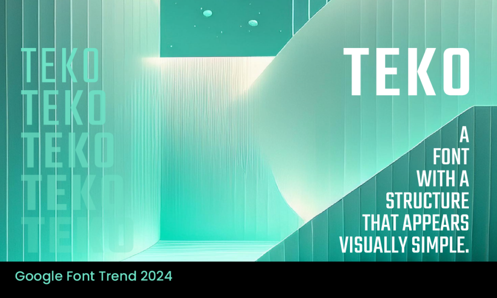 Teko Font, a font with structure that appears simple