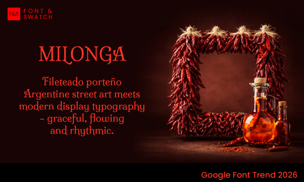 Milonga Font; Argentinian street art meets modern display typography